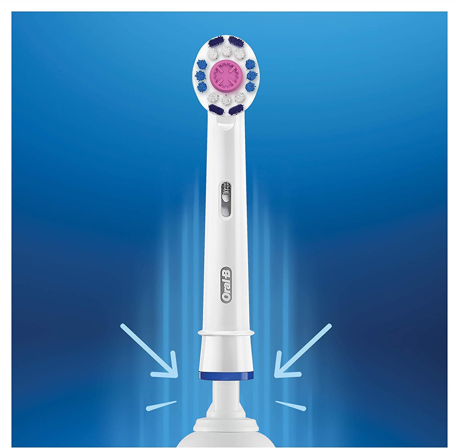 Buy now Oral-B 3D White Toothbrush Heads Pack of 4 Replacement Refills for Electric Rechargeable Toothbrush at indiglob india
