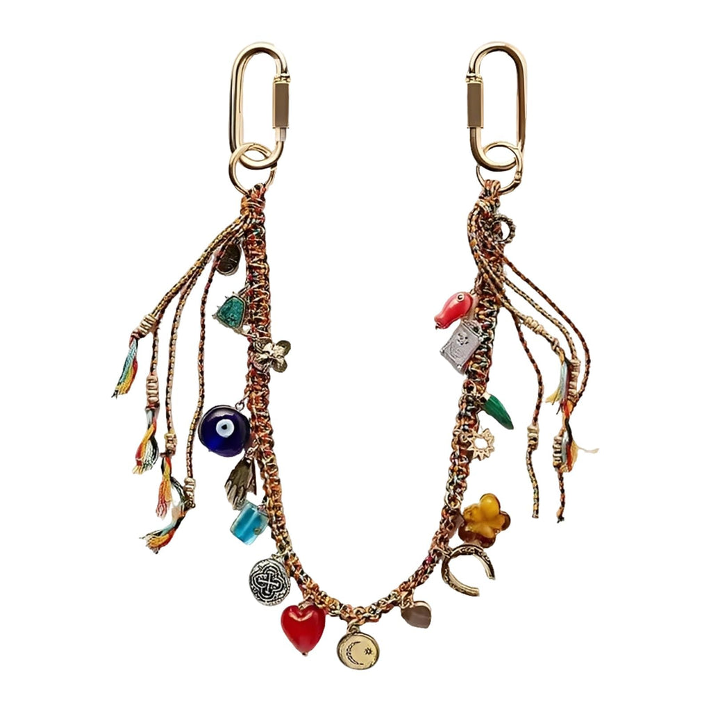 Chain Beaded Rope Braided Keychain for Handbag Purse Backpack Accessories for Bag Purse Accessories for Women