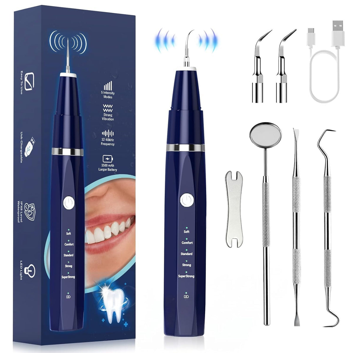 Plaque Remover for Teeth - Tartar Remover for Teeth, Dental Calculus Remover Teeth Cleaning Kit