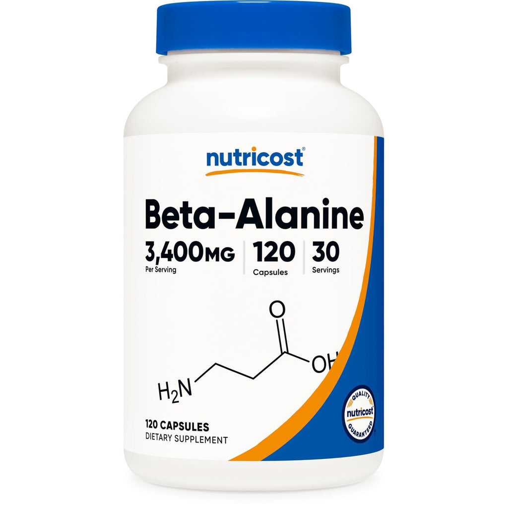 Nutricost Beta-Alanine Capsules 3400mg, 240 Capsules, 60 Servings | Potent Beta Alanine, Gluten Free & GMO-Free, 850mg Per Cap