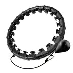 Buy now 24 Knots Weighted Hula Fit Hoop,Smart Hula Hoop Detachable Massage Exerciser Fitness for Adults Beginners Weight Loss and Exercis (Black) at indiglob india