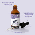 VIMERGY Kids Liquid Zinc Supplement, Organic Non-GMO, 55 mL, 31+ Servings