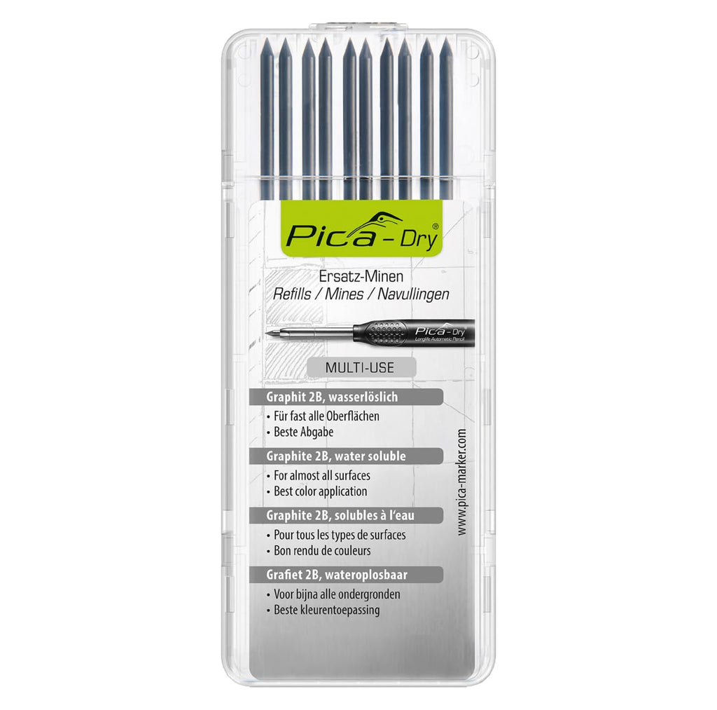 Pica Dry Graphite Refill, 4030, 10 Pack