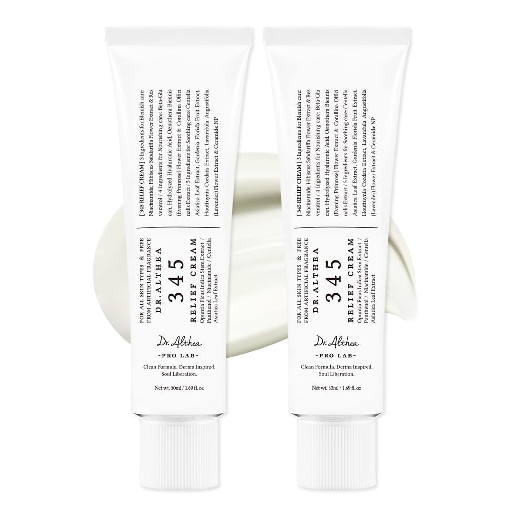 Buy now Dr.Althea 345 Relief Cream, Daily Face Moisturizer, Blemish Relief Care, Soothing Recovery & Moisture, Korean Vegan Skin Care for All Skin Types, 1.69 Fl Oz (Pack of 1) 1.7 Fl Oz (Pack of 2) at indiglob india