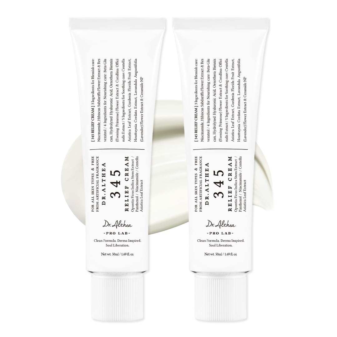 Buy now Dr.Althea 345 Relief Cream, Daily Face Moisturizer, Blemish Relief Care, Soothing Recovery & Moisture, Korean Vegan Skin Care for All Skin Types, 1.69 Fl Oz (Pack of 1) 1.7 Fl Oz (Pack of 2) at indiglob india