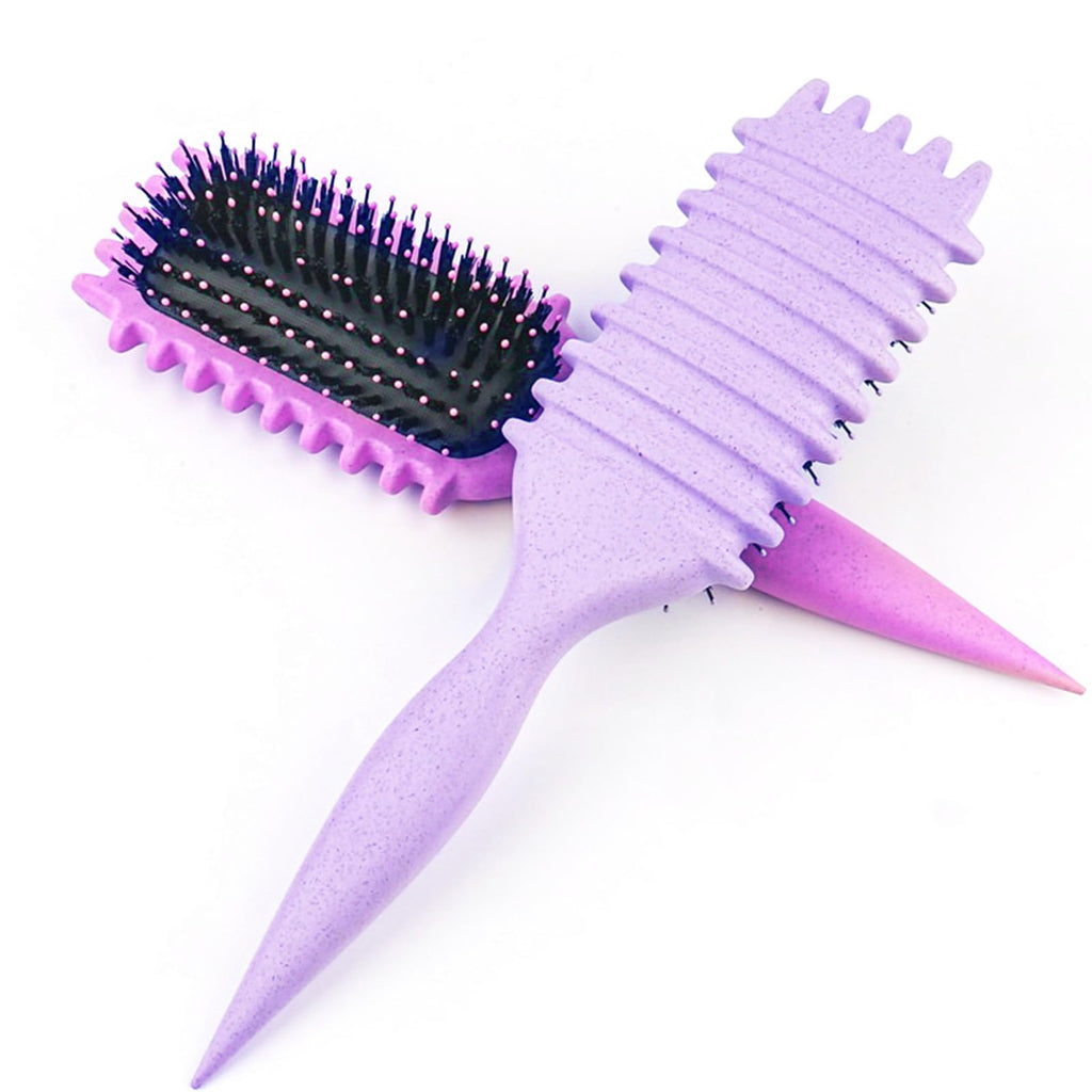 1 PCS Curly Hair Brush, Curl Defining Brush (Purple) | Curly Hair to Reduce Pulling