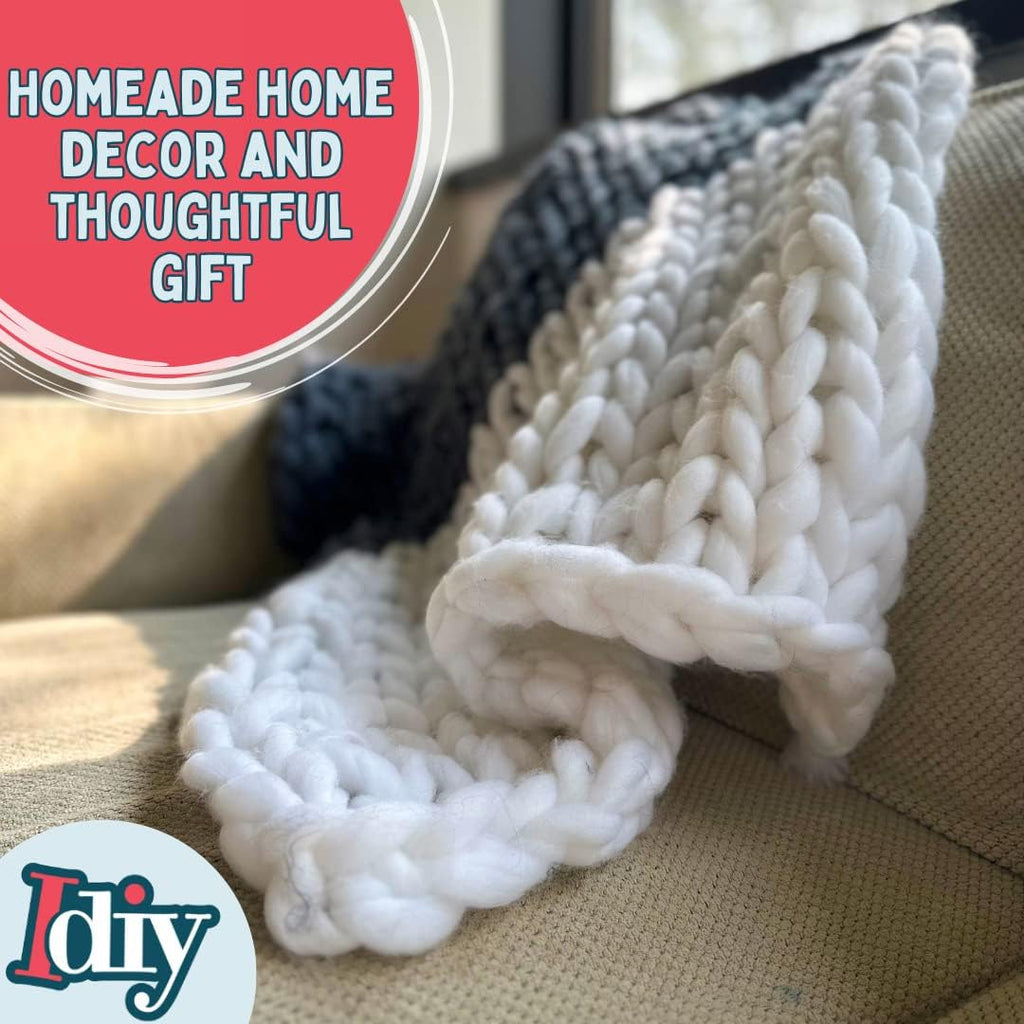 Buy now Chunky Vegan Wool Yarn 3 Pack (111 Yards Total, 37 Each Skein) - Navy Blue - Fluffy Polyester Yarn Perfect for Soft Throw & Baby Blankets, Arm Knitting, Crocheting & DIY Crafts and Art Projects at indiglob india
