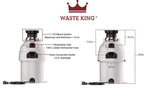 Buy now Waste King Garbage Disposal for Kitchen Sink with Power Cord, Food Waste Disposer, L-8000 at indiglob india