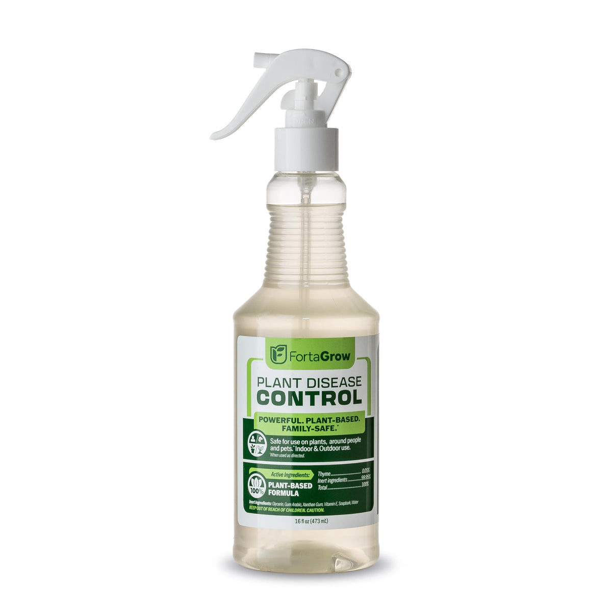 Plant Disease Control Spray – Natural Fungicide with Thyme Oil – Prevents Powdery Mildew, Botrytis, Anthracnose & More – Safe for Indoor/Outdoor Use – Family & Pet Friendly – 16oz