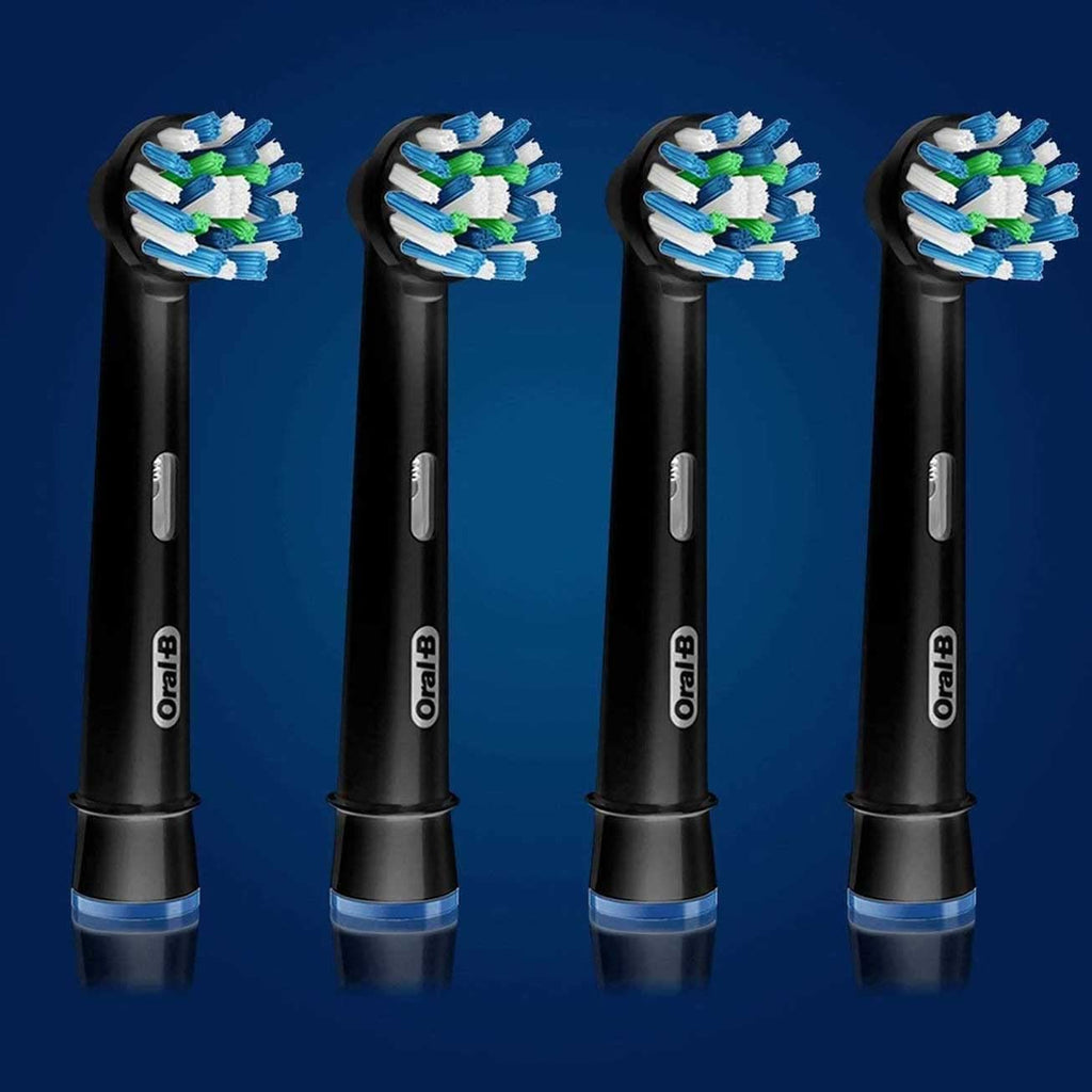 Buy now Oral-B Crossaction Electric Toothbrush Replacement Brush Head Refills, Black , 4 Count (Pack of 1) at indiglob india