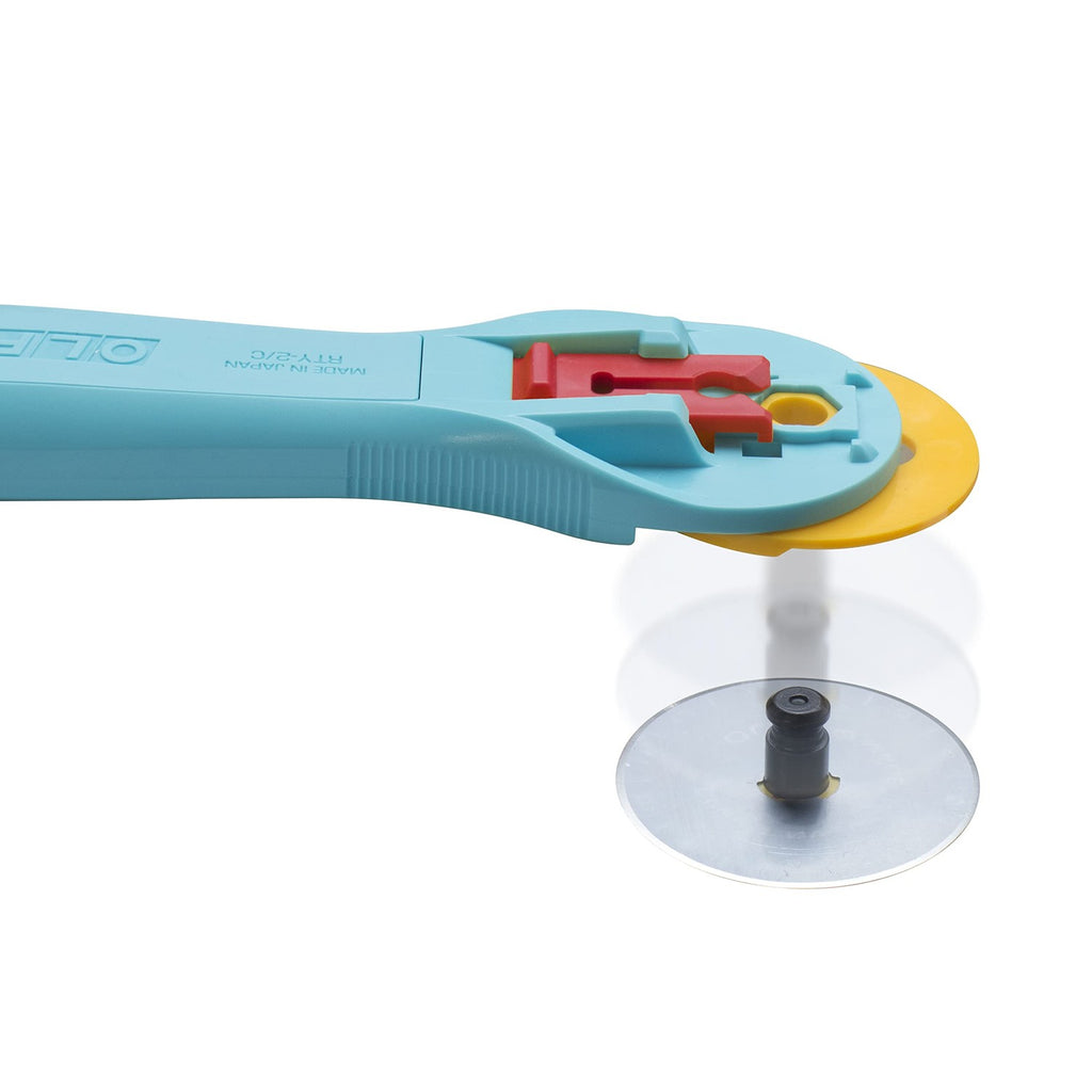 OLFA 45mm Quick-Change Rotary Cutter (RTY-2/C) - Tungsten Blade, Aqua