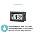 6 Pack Mini Digital Thermometer Hygrometer,Indoor Temperature and Humidity Gauge Meter Monitor Fahrenheit (℉) for Home,Greenhouse,Jars