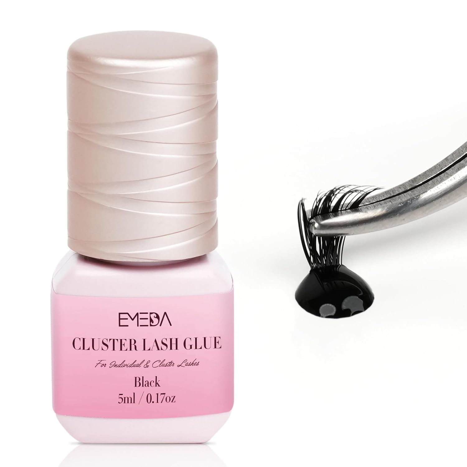 Buy now EMEDA Eyelash Glue for False Lashes Super Strong Hold Long Lasting 24H Waterproof Latex Free Best Lash Glue Eyes Strip White Clear Adhesive 5ml 0.17oz A-2-3S Black Lash Cluster Glue at indiglob india