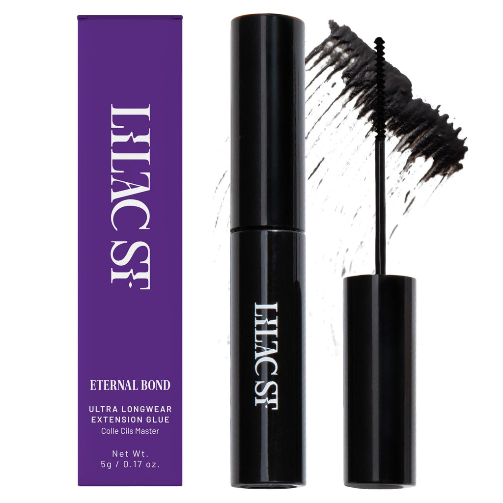 Lilac St Eternal Bond Lash Cluster Glue, Waterproof Brush Tip, Black | Quick-Drying Lash Adhesive for Eyelash Clusters with Long-Lasting Flexible Hold, Easy Removal & Comfortable Wear