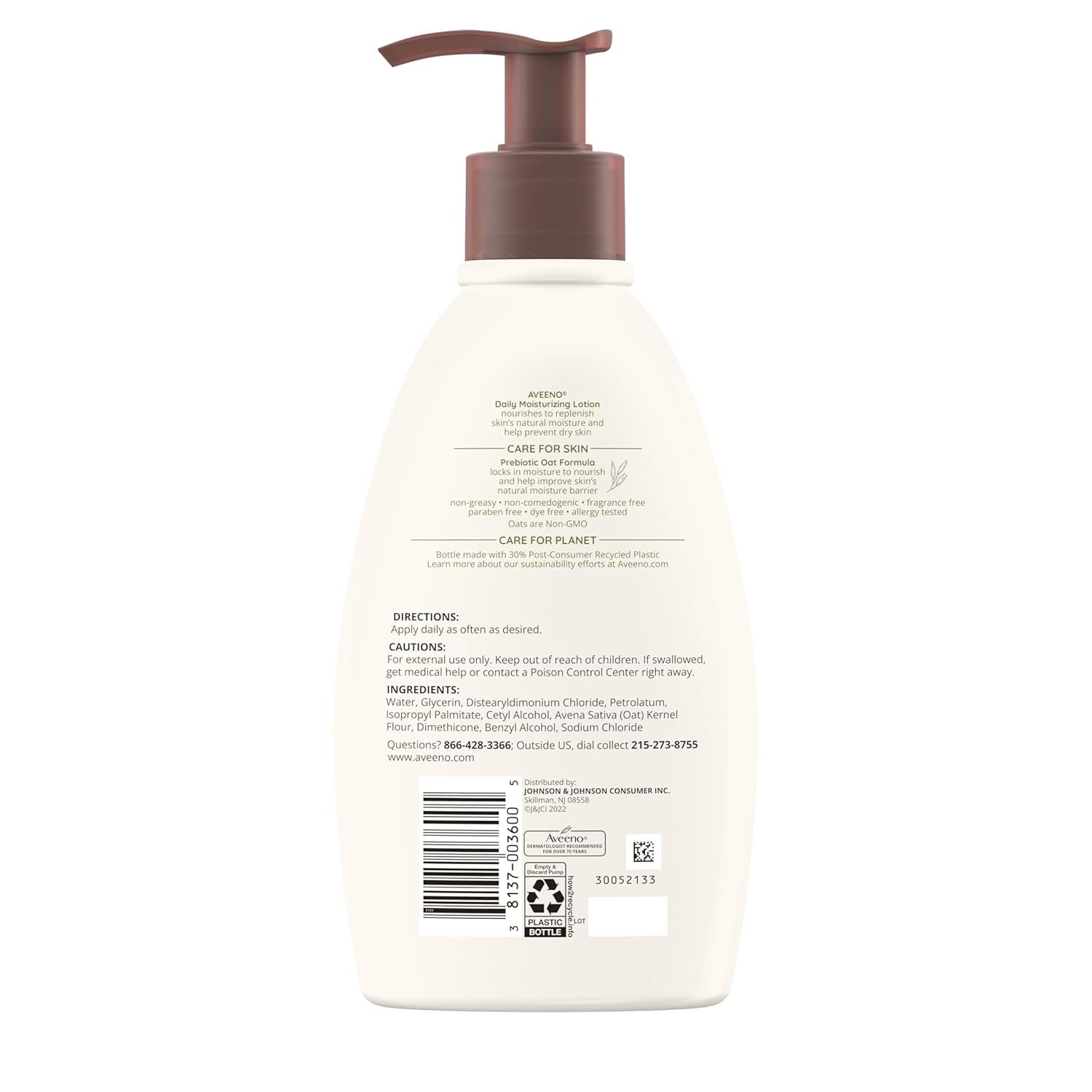 Buy now Aveeno Daily Moisturizing Body Lotion with Soothing Prebiotic Oat, Gentle Lotion Nourishes Dry Skin With Moisture, Paraben-, Dye- & Fragrance-Free, Non-Greasy & Non-Comedogenic, 12 fl. Oz at indiglob india