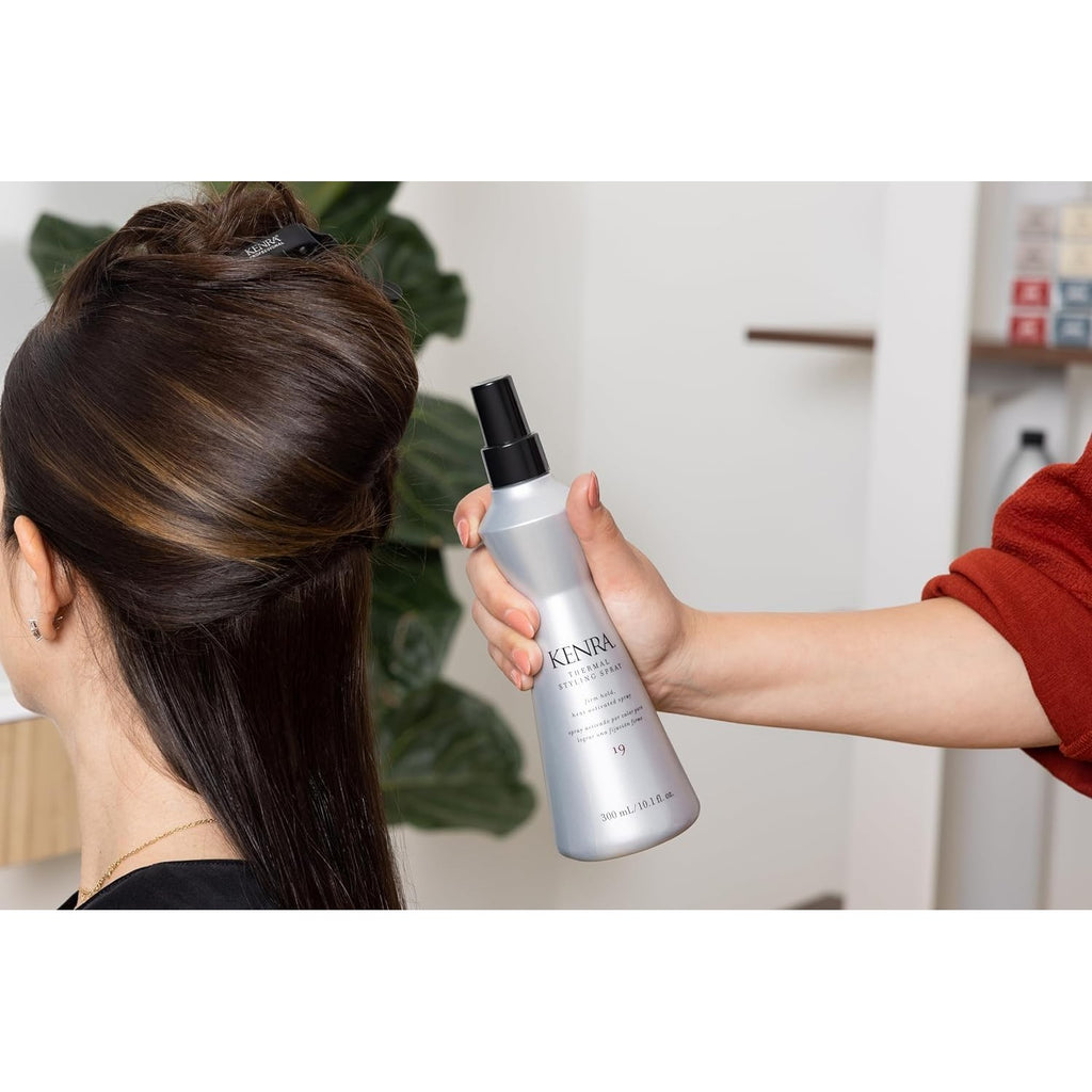 Kenra Professional Thermal Styling Spray 19 | Heat Protection | Firm Hold Heat-Activated | Tames Frizz, Flyaways & Adds Shine | All Hair Types | 10 fl. Oz