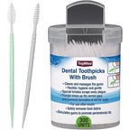 Buy now TOPMED ETS Oral Care Dental Brush Teeth Pick Plastic Teeth Floss Toothpick, Interdental Brush (300 Count 1 Box) at indiglob india