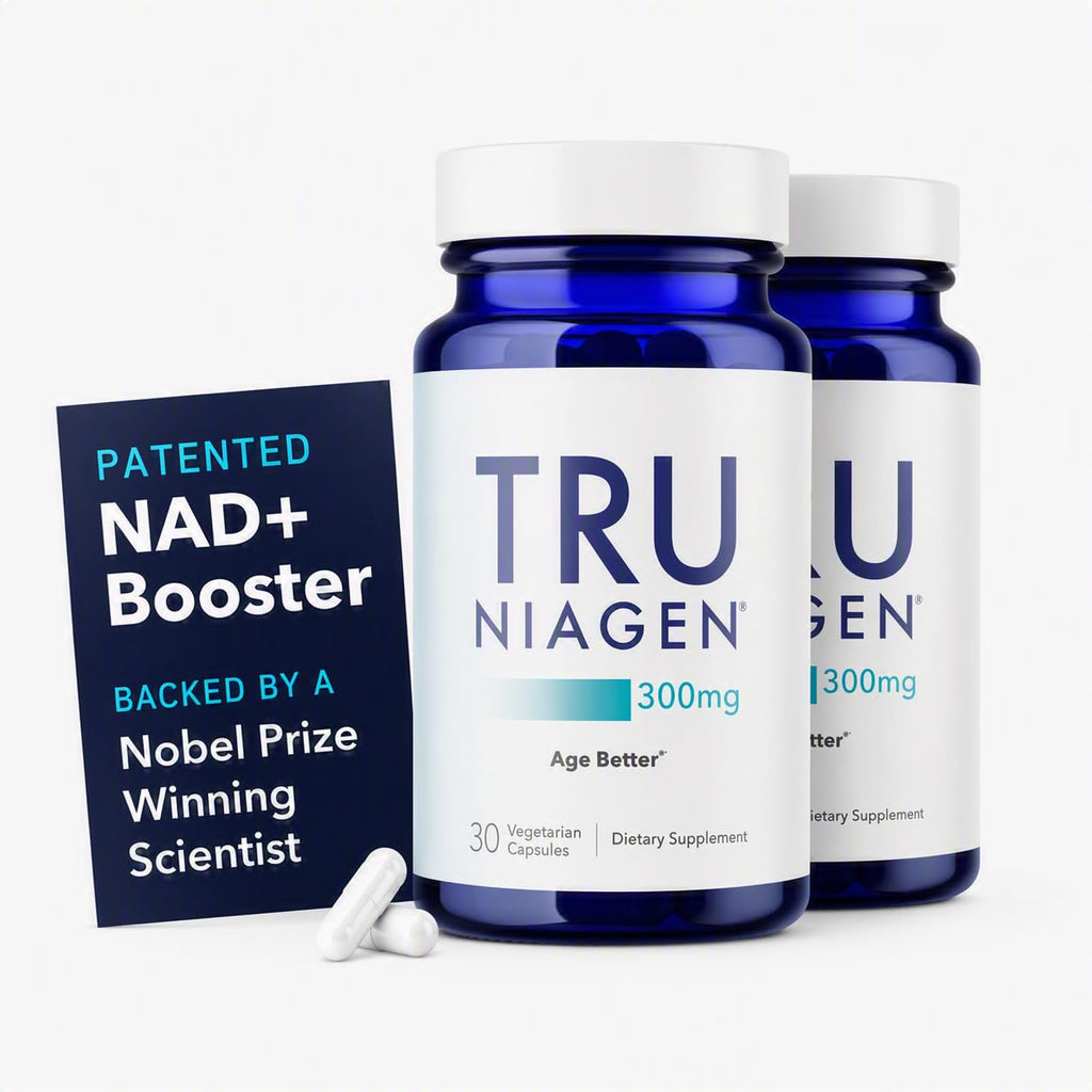 TRU NIAGEN NAD+ Supplement, Nicotinamide Riboside 300mg, 90 Daily Servings | Patented Niagen NR boosts NAD+ to support cellular energy and healthy aging. 300mg, one capsule daily — 90-day supply.