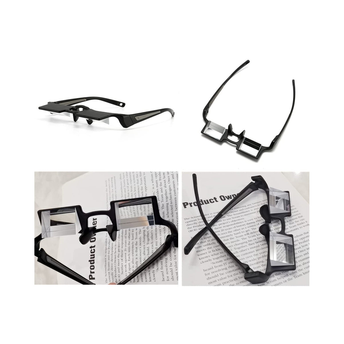 CHANGAR Prism Glasses Light-weight Lazy Glasses Horizontal Reading Spectacles 90° Vision Neck Protection Prism Glasses for Bedridden Lying Down Reading and Watching TV/Mobile Phone in Bed