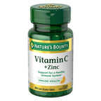 Nature's Bounty Vitamin C + Zinc, Vitamin Supplement, 60mg, 60 Tablets | Supports Immune Health