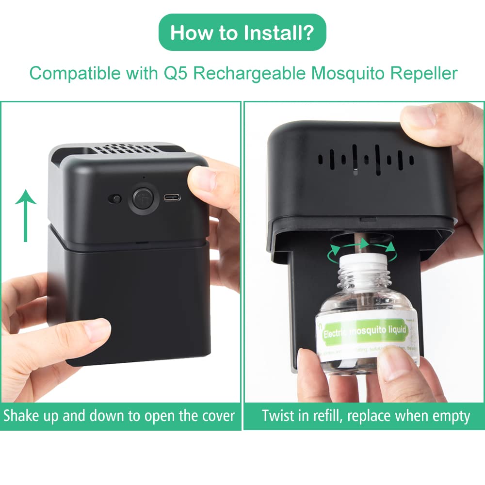 Mosquito Repellent Refills for Outdoor Indoor, Includes 2-Pack 280 Hr Repellent Refill with 20’ Mosquito Protection Zone, Highly Effective, Long Lasting, DEET-Free, No Spray