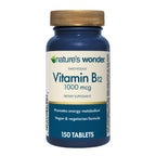 Nature's Wonder Vitamin B12 1000mcg Timed Release Steady Energy 150Tablets | Supports Red Blood Cell Production, Energy Metabolism, Brain & Nervous System Health for Women & Men, Gluten-Free, 150 Days