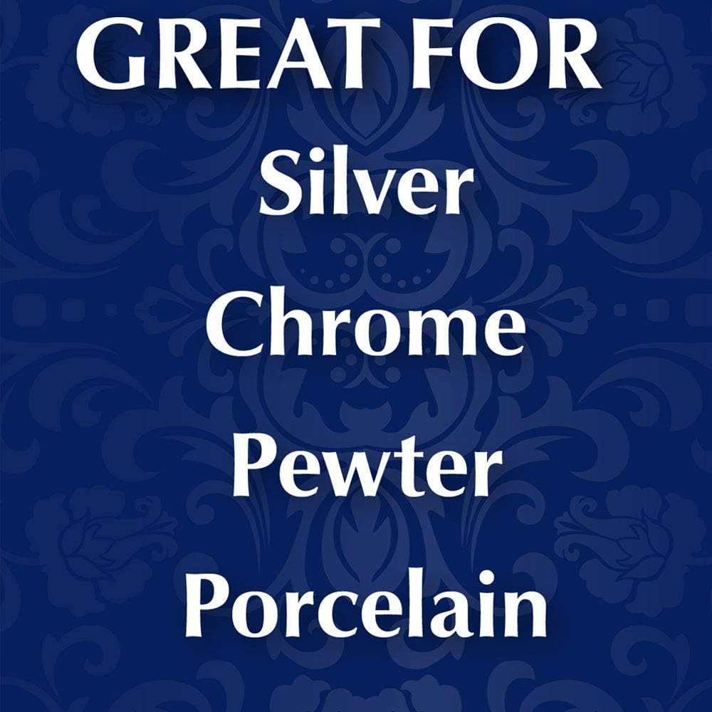 Wright's Silver Cleaner and Polish Cream, 8 Ounce, Gently Clean and Remove Tarnish for Jewelry, Pewter, and Sliver Without Scratching, Ammonia Free