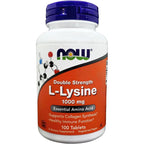 Buy now NOW Foods Supplements, (L-Lysine Hydrochloride) 1,000 mg, Double Strength, Amino Acid, 100 Tablets at indiglob india