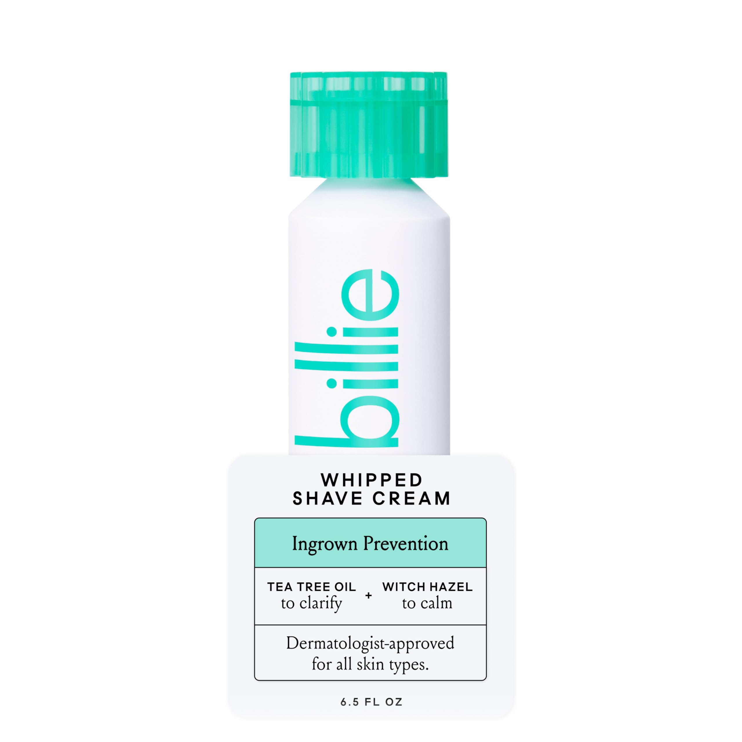 Billie Whipped Shave Cream - Ultra Gentle Protection - Fragrance-Free & Dermatologist-Approved - Designed for Sensitive Skin - 6.5 fl oz
