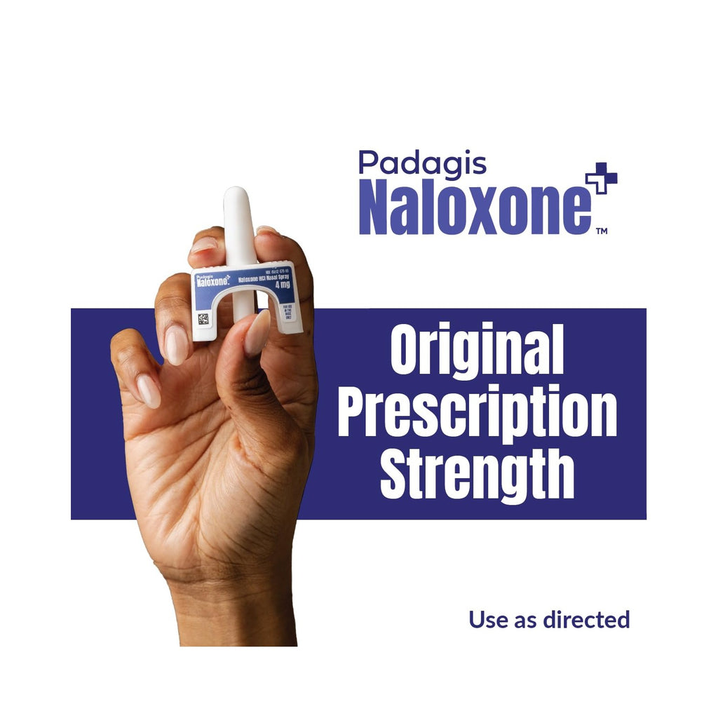 Padagis Naloxone HCI Nasal Spray, 4 mg – Emergency Treatment for Opioid Overdose - Rapid-Response Opioid Overdose Reversal, 2 Dose Single Use Nasal Spray