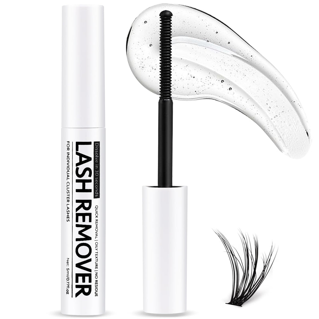 Eyelash Glue Remover 5ML Cluster Lash Remover | for False Lashes, Bond and Wispys, Gentle Non-irritating Mascara Wand