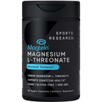 Sports Research® Magnesium L-Threonate 2000mg w/Magtein®, 90 Count | 2000mg/144mg Elemental Mag per Serving - Brain & Sleep Support - Vegan, Non-GMO, Gluten-Free