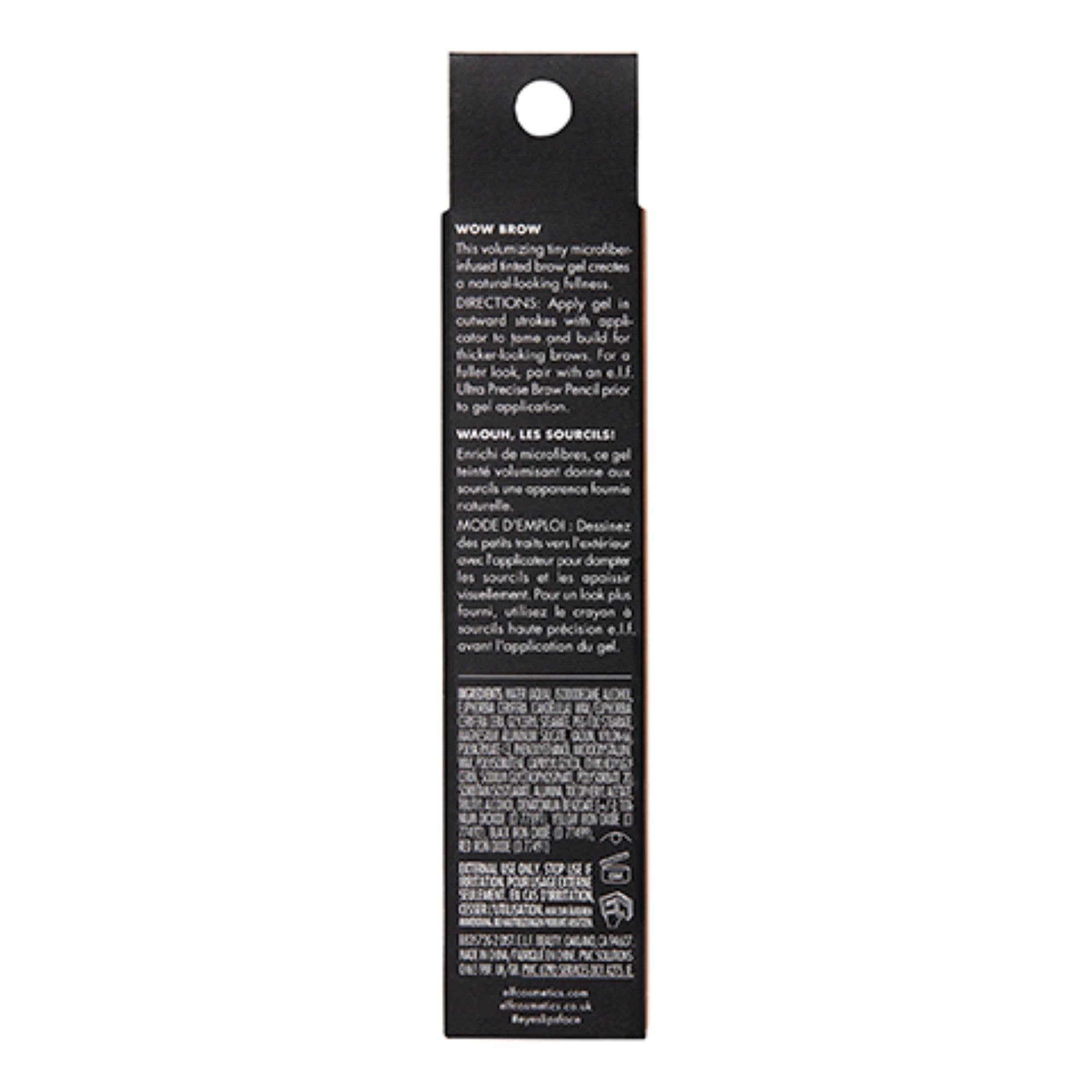 Buy now e.l.f. Wow Brow Gel, Volumizing, Buildable, Wax-Gel Hybrid, Creates Full, Voluminous-Looking Brows, Locks Brow Hairs In Place, Deep Brown at indiglob india