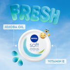 Buy now NIVEA Soft Light Moisturizer Cream, with Vitamin E & Jojoba Oil for Face, Hands and Body, 100 ml at indiglob india