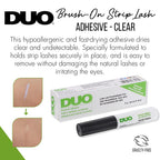 DUO Brush-On Eyelash Glue – Clear Lash Adhesive for False Lashes, Long-Lasting Duo Lash Glue with Precision Brush, 0.18 oz, 2-Pack