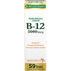 Nature’s Bounty Vitamin B12 5000 mcg Sublingual Liquid, Cardiovascular Health & Cellular Energy Support, 2 Fl Oz (1 Count)