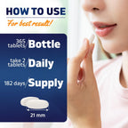 Vitamatic Calcium Supplement 1200mg with D3, K2 & B12, Immune & Bone Health Support - 365 Coated Tablets