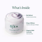 OSEA Dream Night Cream with Bio-Retinol - Anti-Aging Hydrating Face Cream with Algae-Derived Bio Retinol - Plumps, Firms, & Smooths Line and Wrinkles