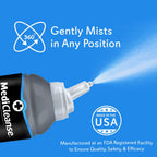 MediCleanse Sterile Saline Piercing Aftercare Fine Mist Spray 7.5 Oz 2 Pack | Promotes Healing For All Body Piercings & Tattoos, All Natural, Preservative Free, No Alcohol, Vegan Friendly, Made in USA
