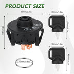 Ignition Switch 3 Postion for ExMark Toro 117-2221 137-4100 Z Master Time Cutter SS ZS Series Titan Lazer Z Quest Next Lazer Z Zero Turn Lawn Mower
