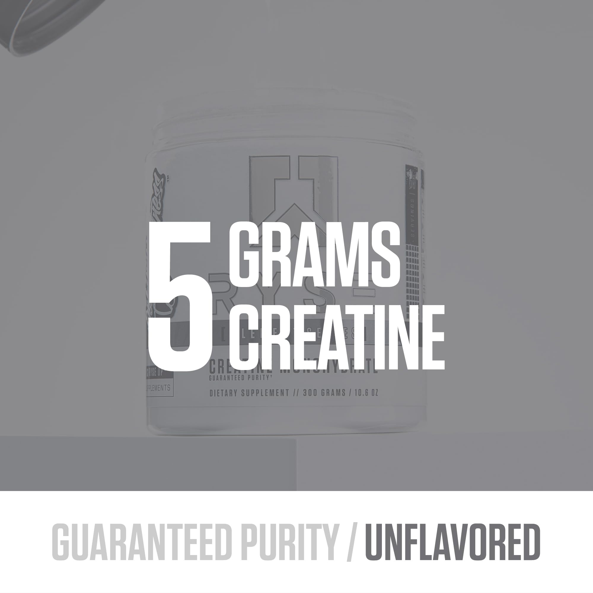 Ryse Creatine Monohydrate Powder - Unflavored - Supports Men & Women Lean Muscle Growth, Strength, Power, and Endurance - Helps Reduce Fatigue and Improve Workout Recovery - 100 Servings
