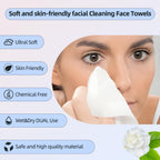 Disposable Face Towels,Viscose Biodegradable Large Dry Wipes,Super Soft & Thick Face Cleansing Towels,Daily Facial Tissues for Sensitive Skin, Makeup Removing,Facial Clean,Nursing,Travel (50 Count)