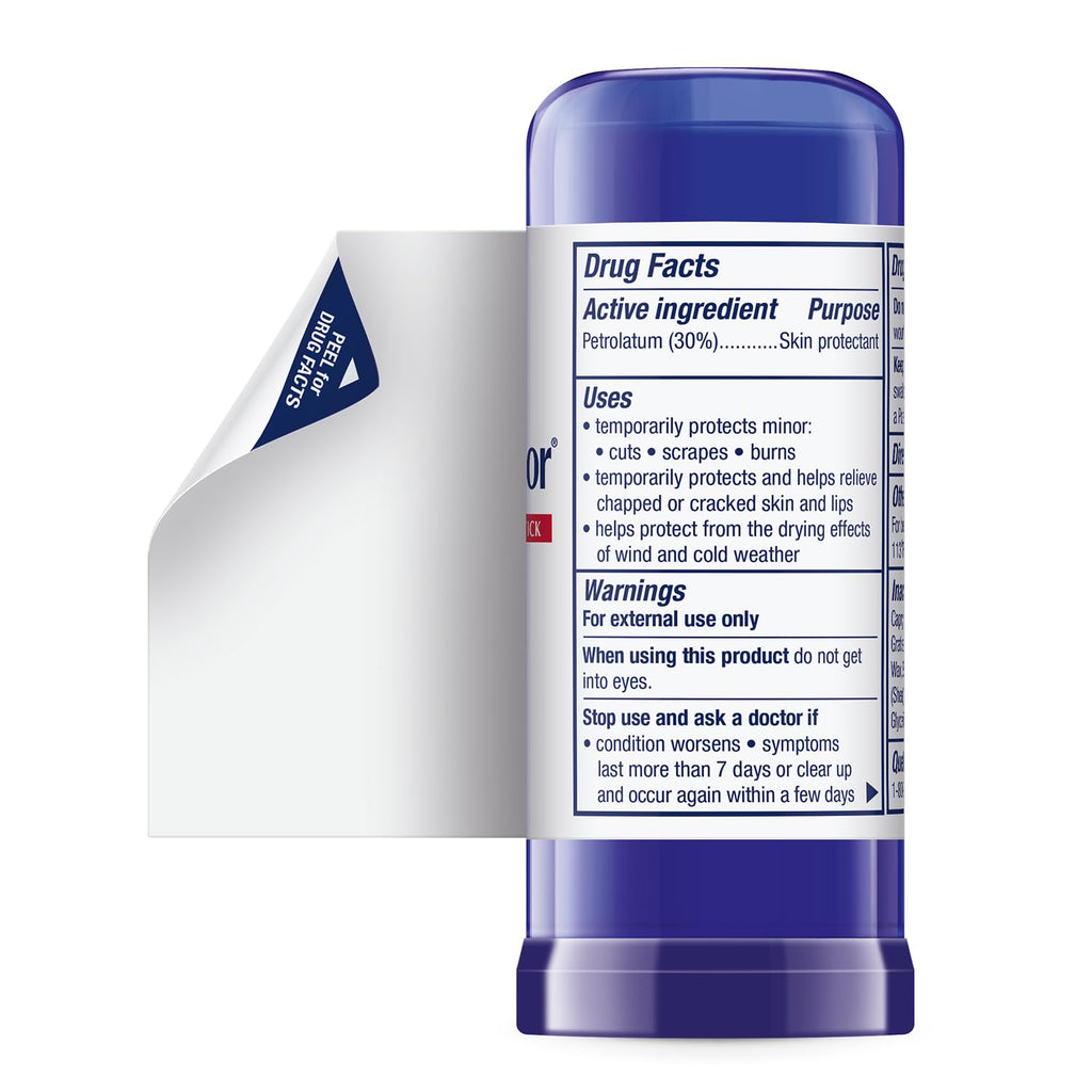 Aquaphor Healing Balm Stick, Skin Protectant, 0.65 OZ | Body Balm Protectant with Avocado Oil and Shea Butter for Chapped or Chafed Skin, Paraben and Fragrance Free