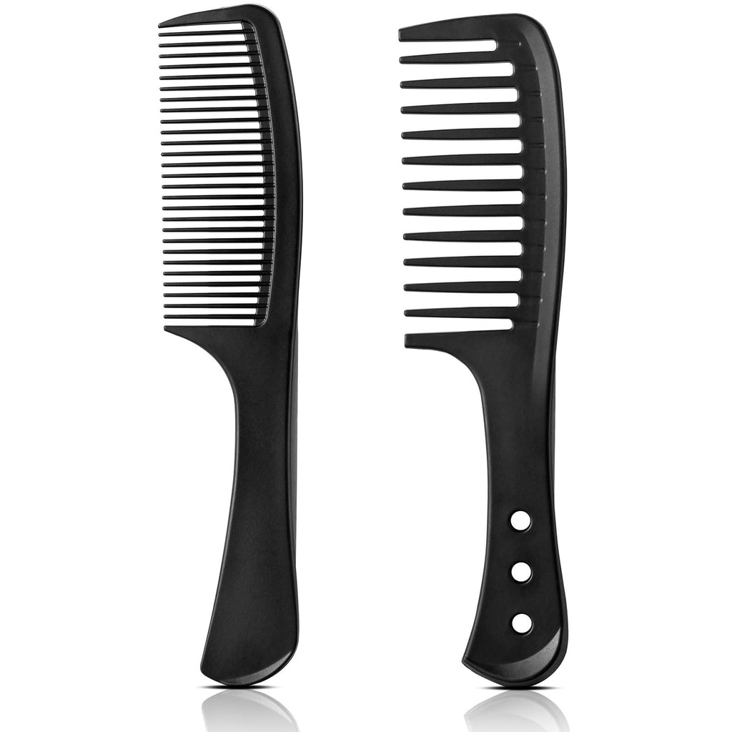 2-Pack Professional Comb Set - Wide + Fine Tooth