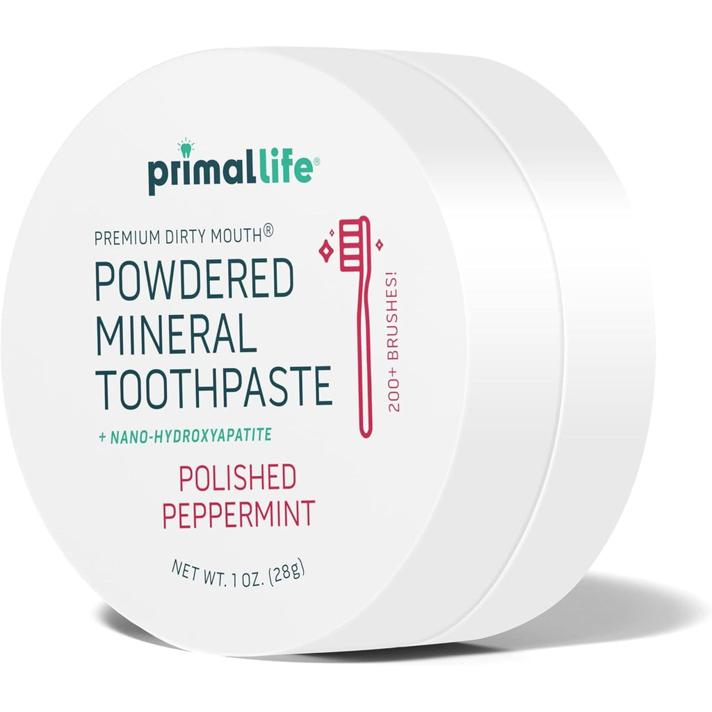 Buy now Primal Life Organics - Dirty Mouth Toothpowder, Tooth Cleaning Powder, Flavored Essential Oils with Natural Kaolin & Bentonite Clay, Good for 200+ Brushings, Paleo, Organic, Vegan (Peppermint, 1 oz) at indiglob india