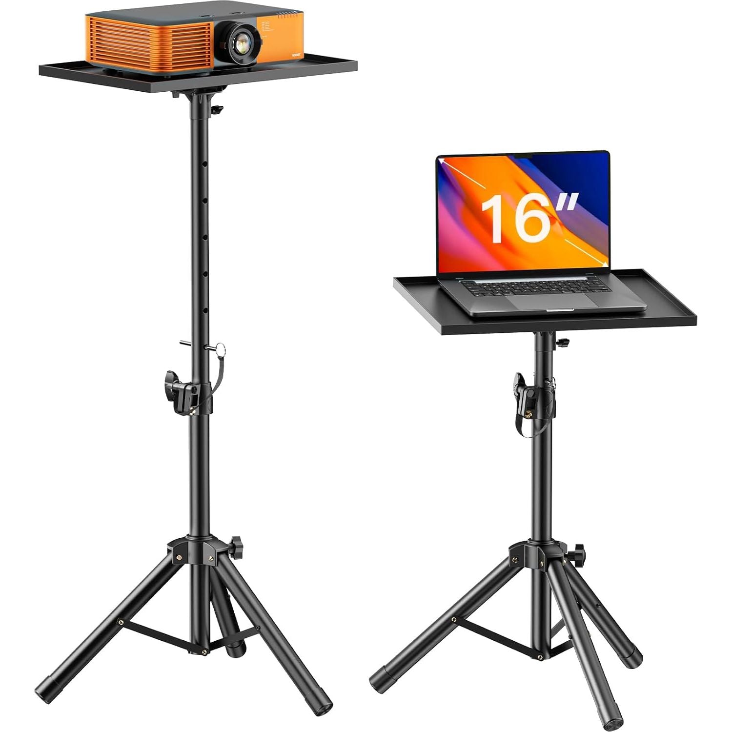 Buy now AMADA Projector Stand, Laptop Stand with Adjustable Height 22 to 36 inch, Heavy Duty Projector Mount as DJ Racks, Portable Projector Tripod Stand, Tall Floor Stand for Office, Home, Stage or Studio 22"-36" at indiglob india