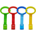 4 PCS Plastic Baby Crib Pull Rings Kids Walking Exercises Assistant Stand