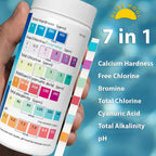 Pool Test Strips with App 7 in 1 (150 Strips) Easy & Accurate Testing