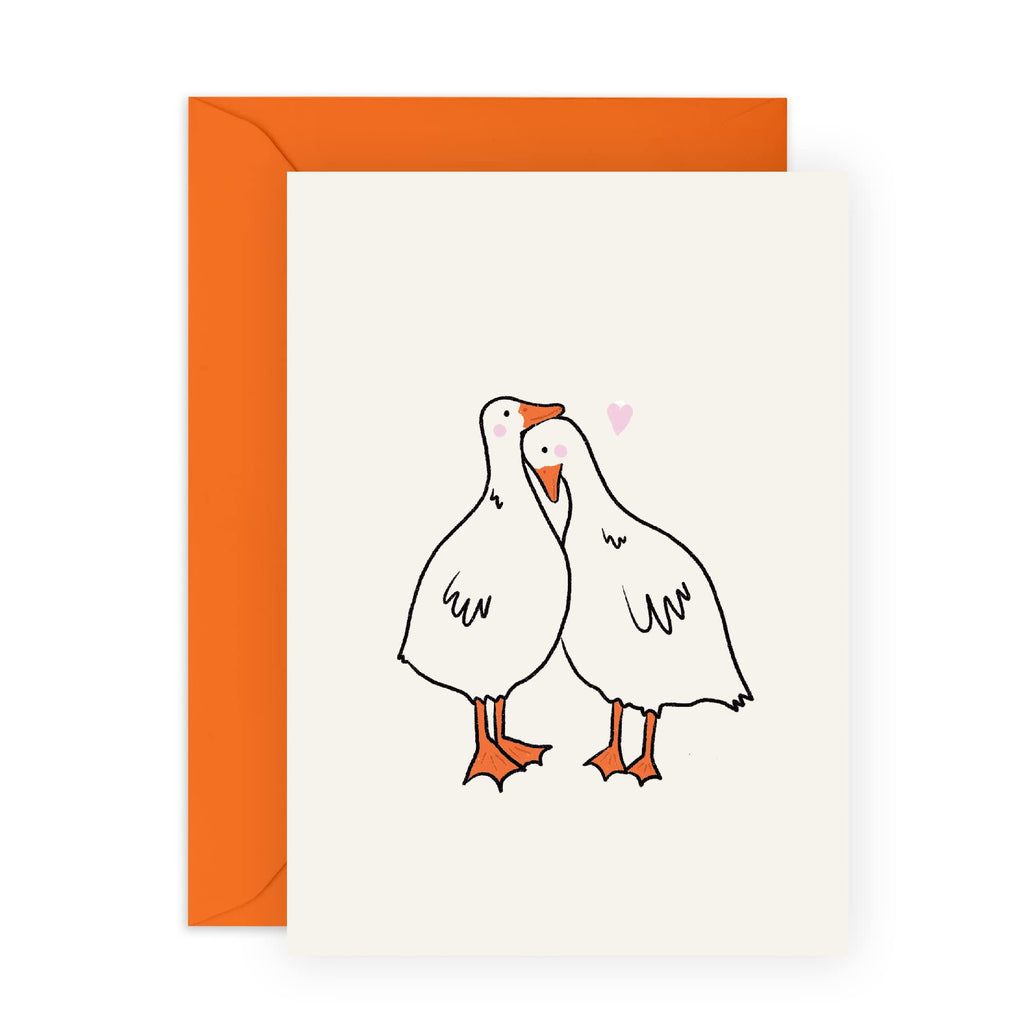 CENTRAL 23 Boyfriend Birthday Card - Girlfriend Anniversary Card - Ducks In Love - Wedding Anniversary Card For Husband Wife - I Miss You Card - Comes With Fun Stickers