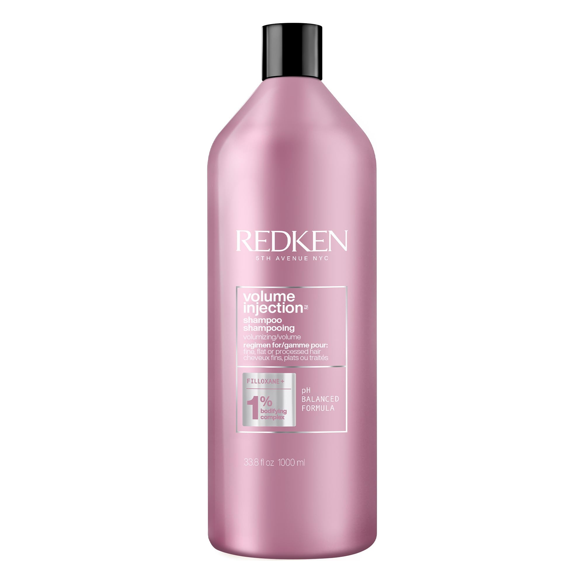 Redken Volume Injection Shampoo For Fine Hair - Adds Lift & Body, Volumizing & Detangling Without Weighing Down, Paraben Free